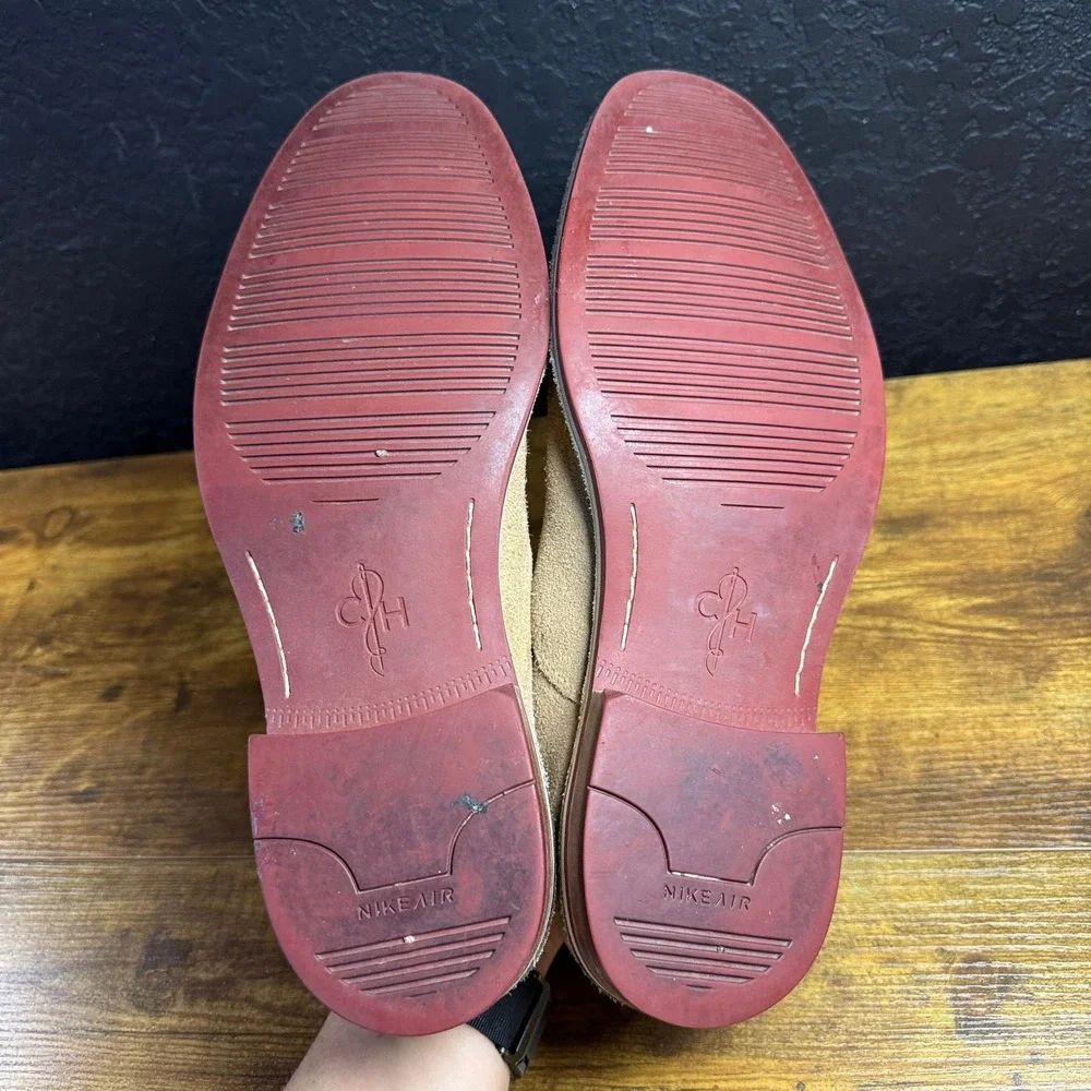Cole Haan Venetian C10100 Tan Suede Nike Air Slip On Loafers Mens 12M